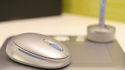 shot of a graphics tablet